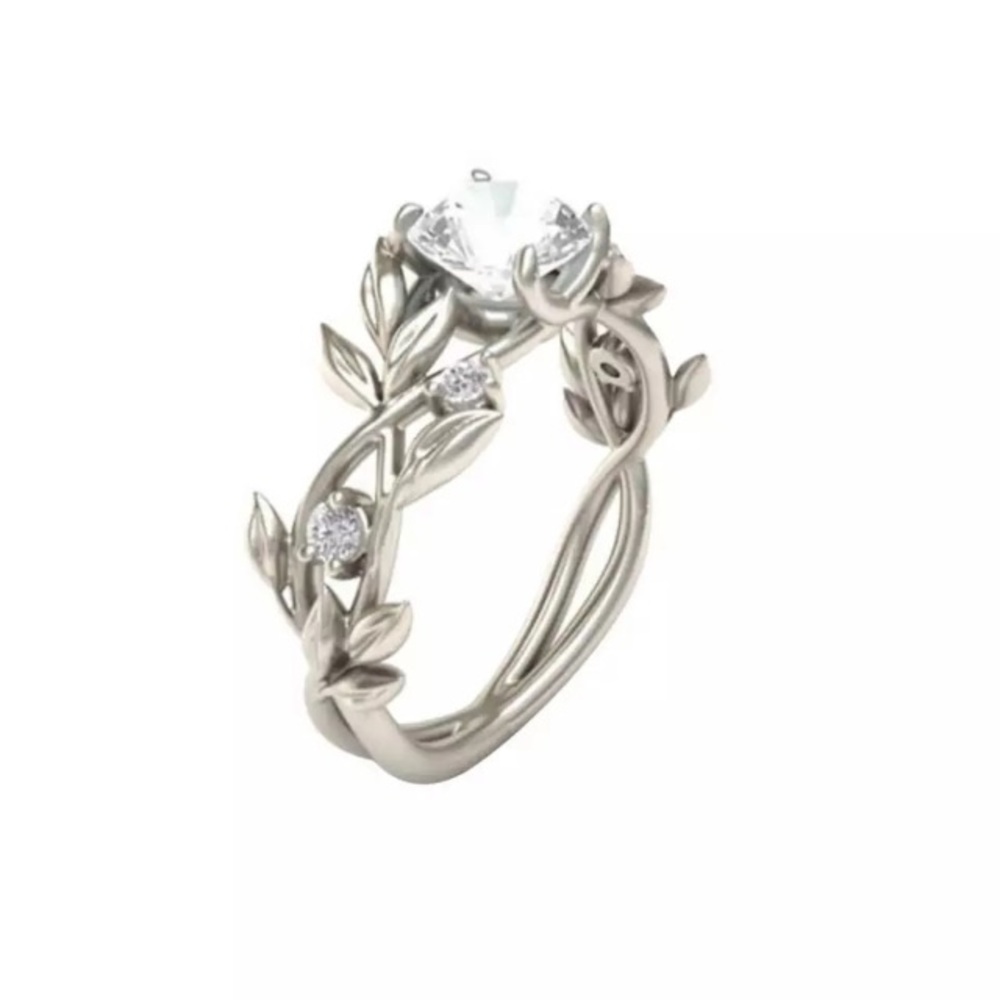 NEW!๐๐๐นSTUNNING! FLOWER!๐นVINE! CZ RING!๐น๐๐7 - Picture 2 of 4
